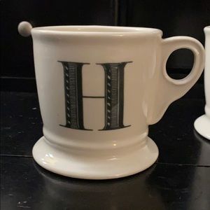 Anthropologie monogrammed mug.